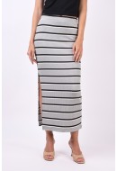 Fusta Noisy May Nmbecca Ank Hw Black Stripes Gray/White